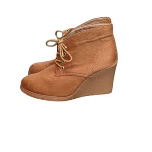 Merona Brown Boot Wedges Size 7